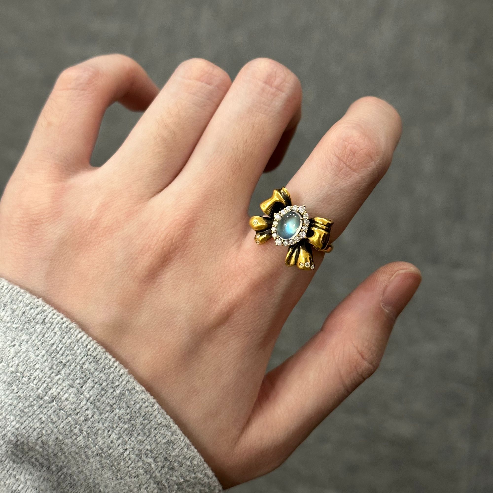 足金999复古做旧蝴蝶戒指】黑金戒指#精品黑金工艺气质轻奢时尚