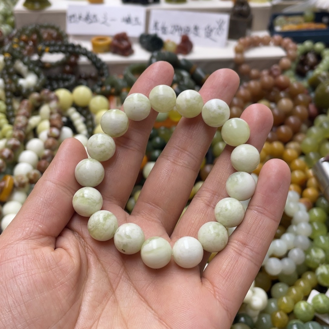 蛇纹石玉手链未镶嵌