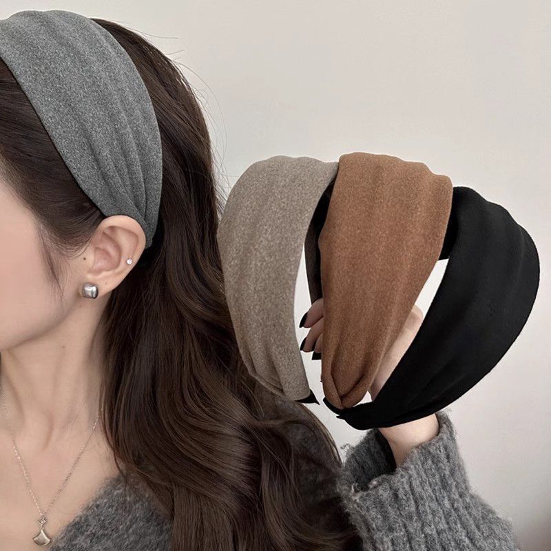 发饰宽边发箍女绒面2025高级新款气质高颅头箍百搭小众网红头箍
