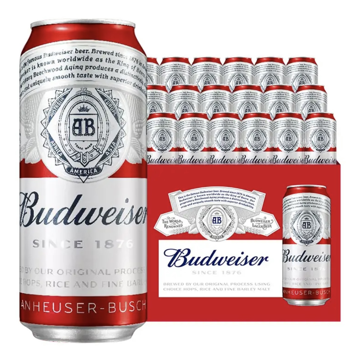 Budweiser/百威罐装450ml*18罐整箱装