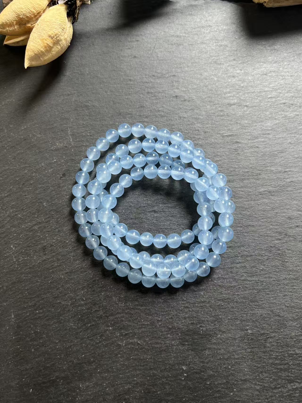 80号 天然海蓝宝8mm108颗手链