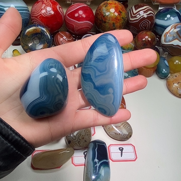 石***发玛瑙/玉髓合金吊坠