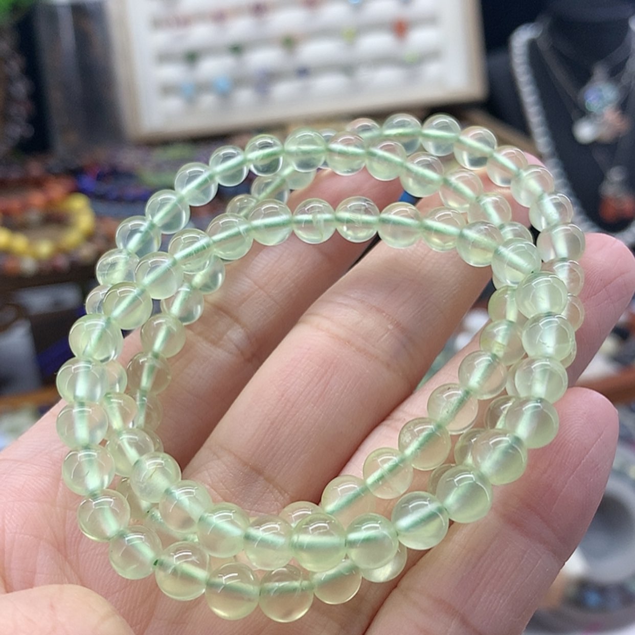 【闪购商品】葡萄石手串未镶嵌手串