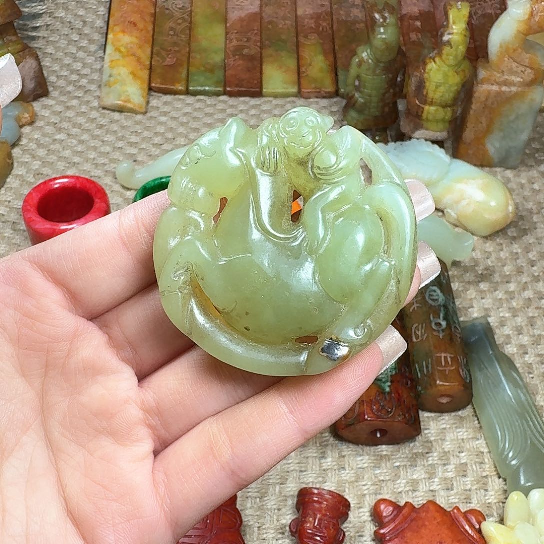 白玉菩提吊坠挂件