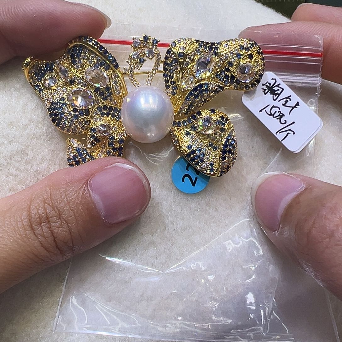 淡水珍珠耳饰银S925镶嵌