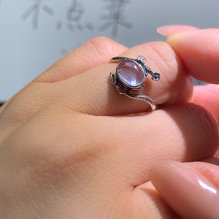 水晶银S925镶嵌戒指