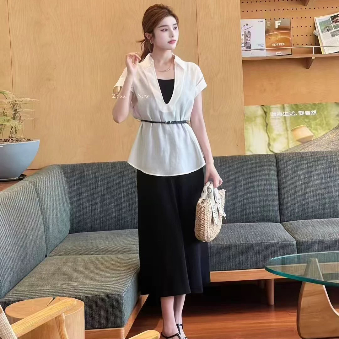 无印心匠D258 时尚套装法式夏季时尚气质小众洋气连衣裙休闲K1656