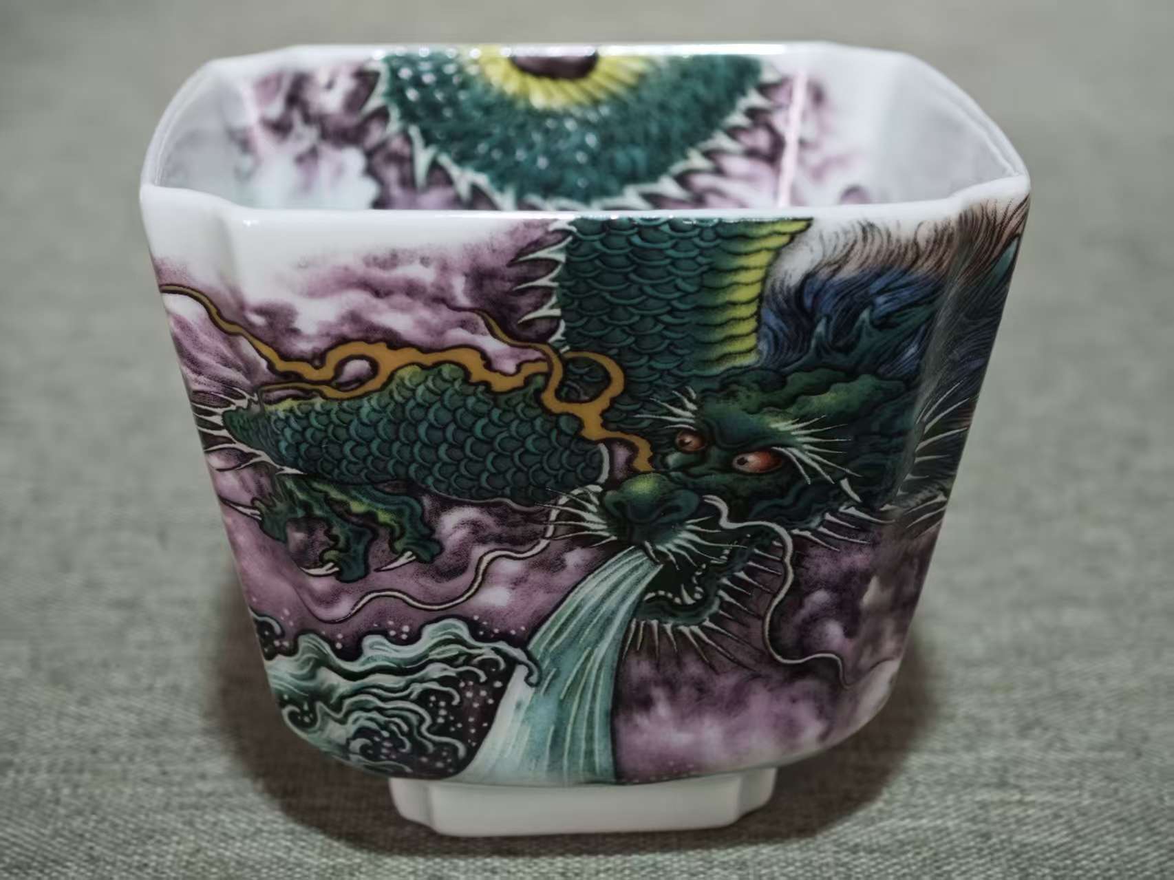 仿古瓷 仿古瓷景德镇陶瓷景德镇粉彩紫云龙系列高端手工陶瓷建