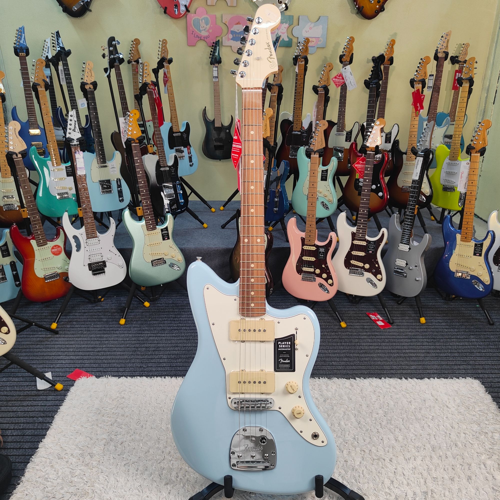 特价Fender芬达玩家Jazzmaster巴西红檀木指板0146902572音速蓝