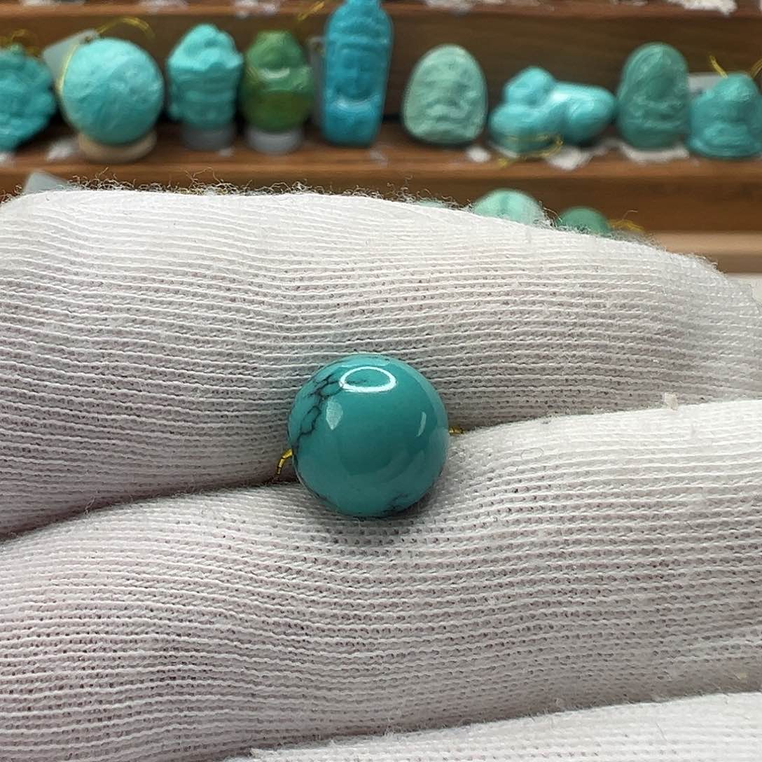 绿松石圆珠 未镶嵌