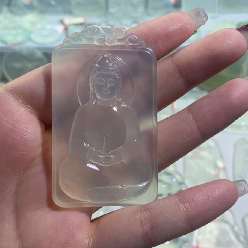 【闪购商品】蛇纹石玉颈饰合金树*