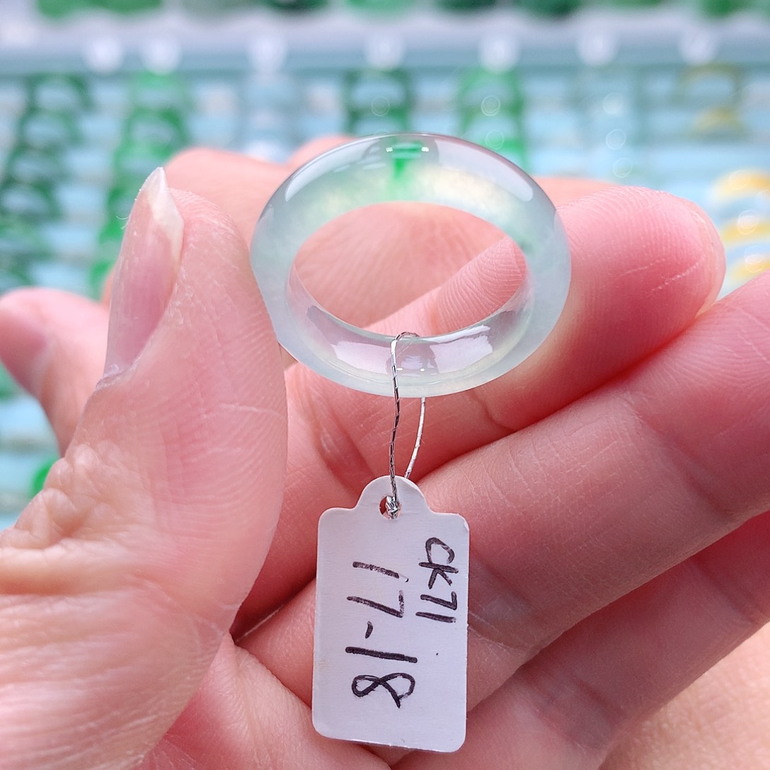 翡翠戒指未镶嵌A货缅甸翡翠