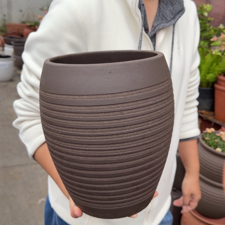 花盆紫砂口20高26宜兴紫砂 