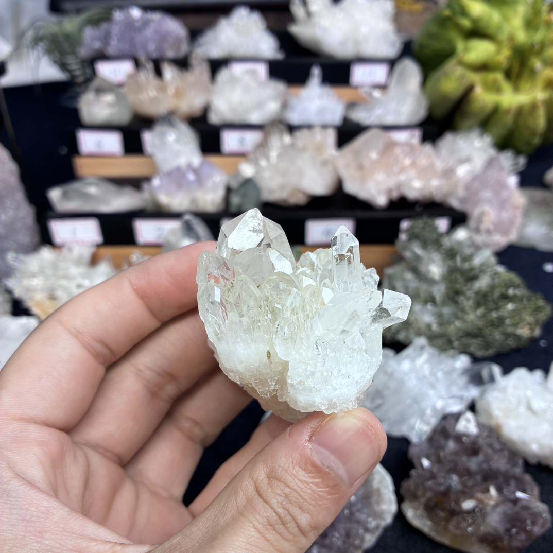 白水晶晶簇摆件装饰