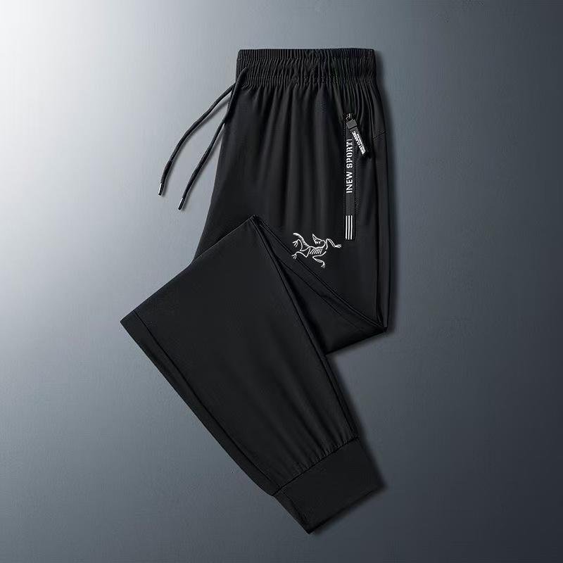 薄款夏季长裤印花直筒型男休闲裤常规款透气高弹