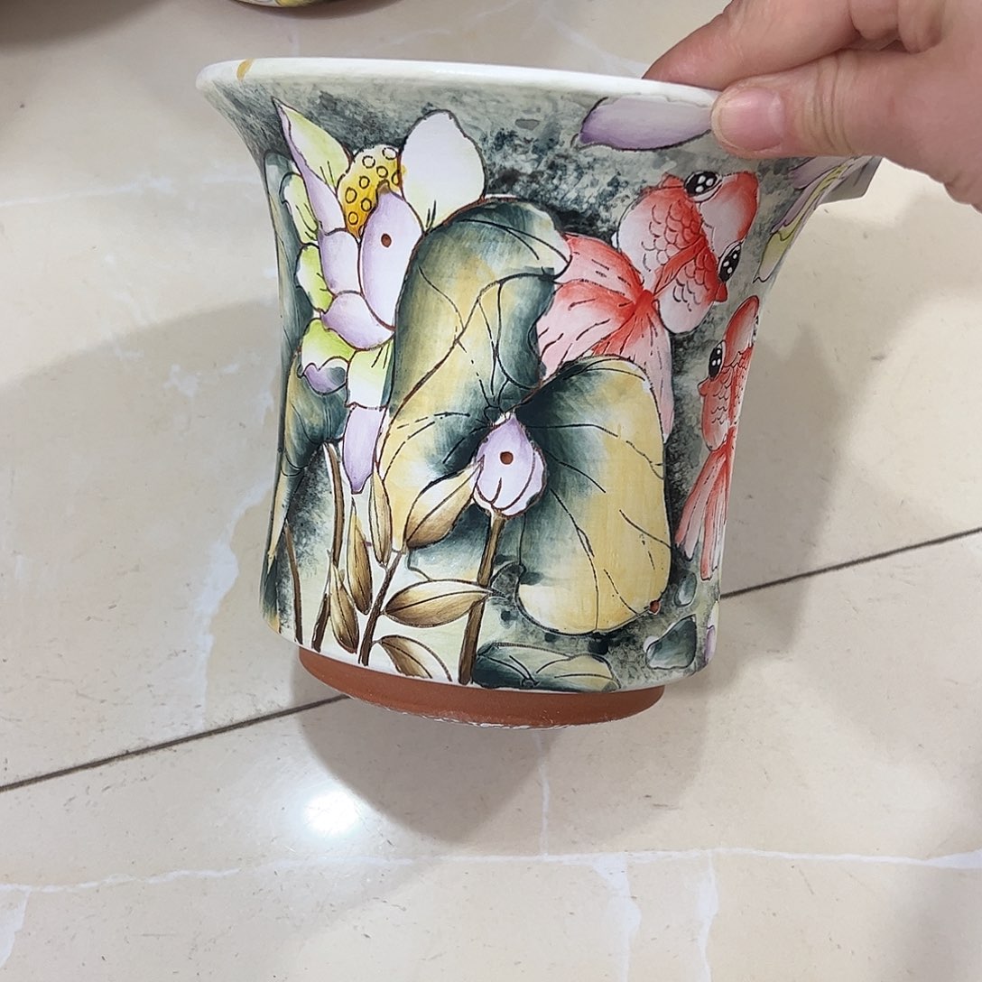 景德镇炫彩手绘口17高15