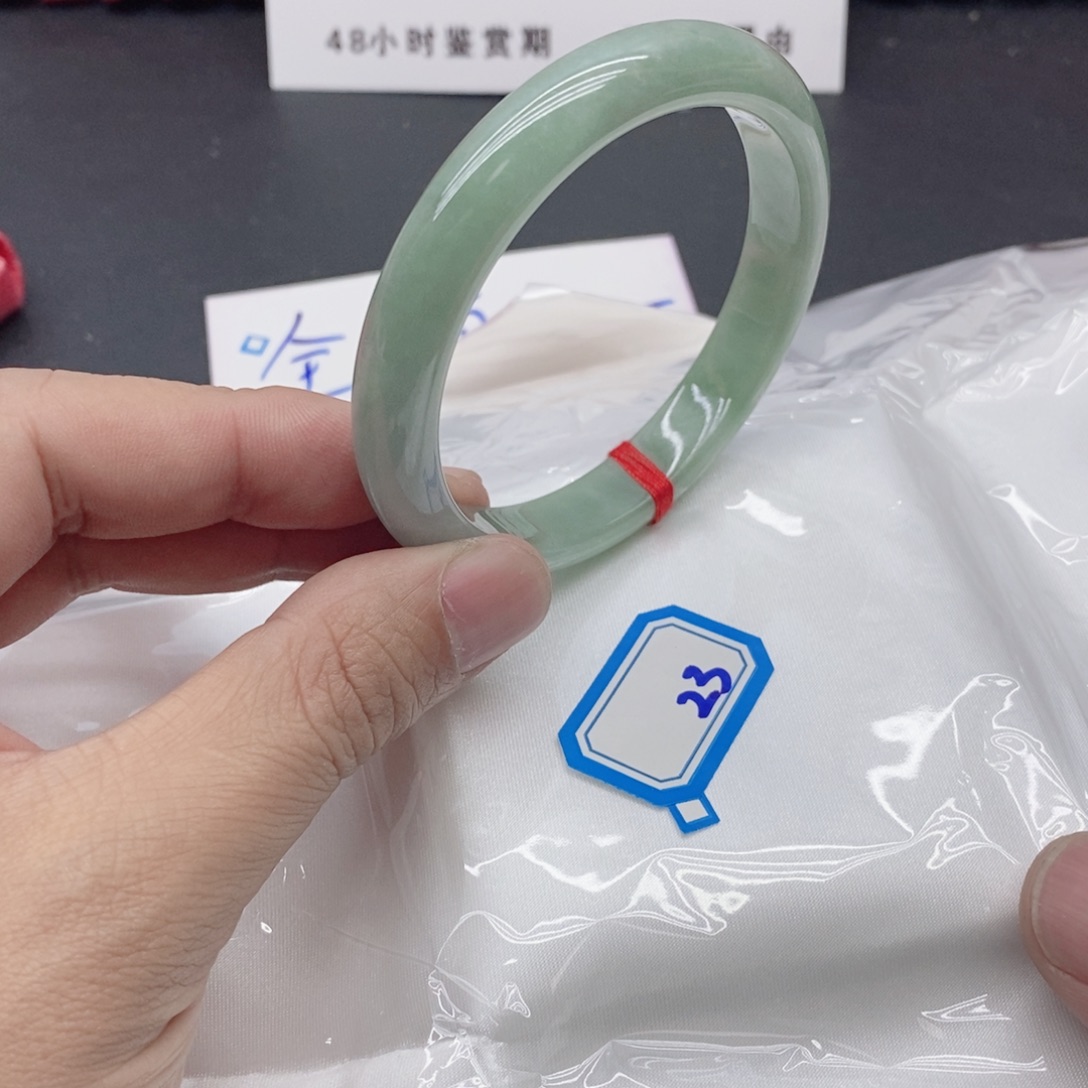 琴***声岫玉未镶嵌手镯翡手镯23