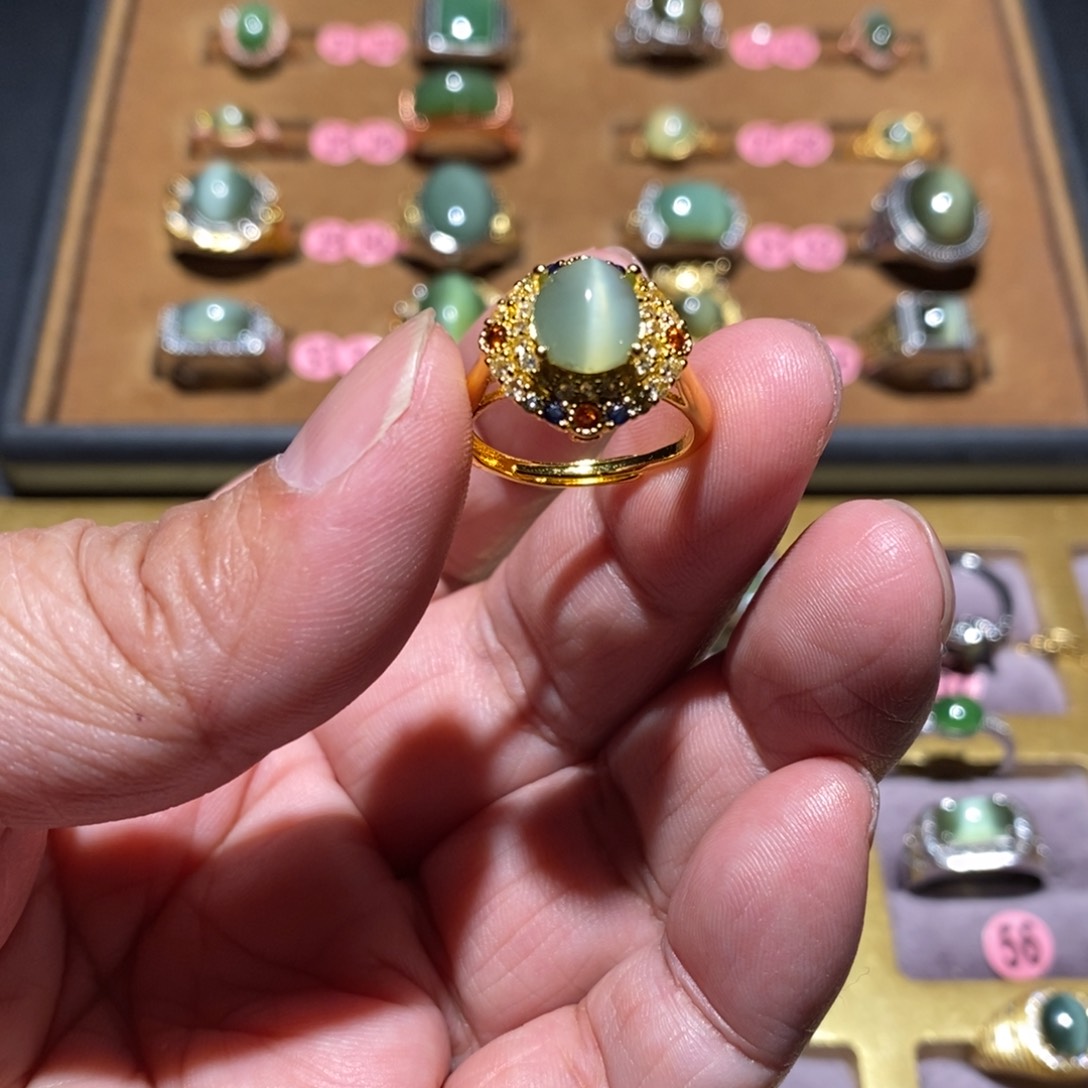 和田玉（碧玉）戒指未镶嵌