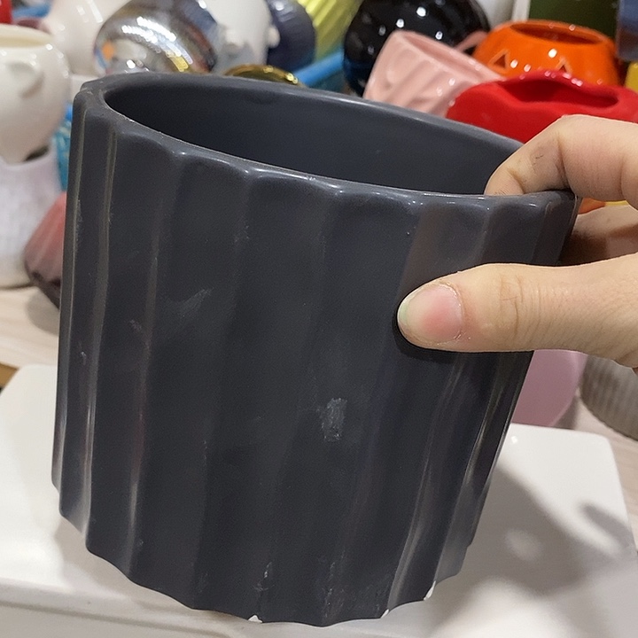 陶摆件陶盆有孔 瑕疵介意勿拍