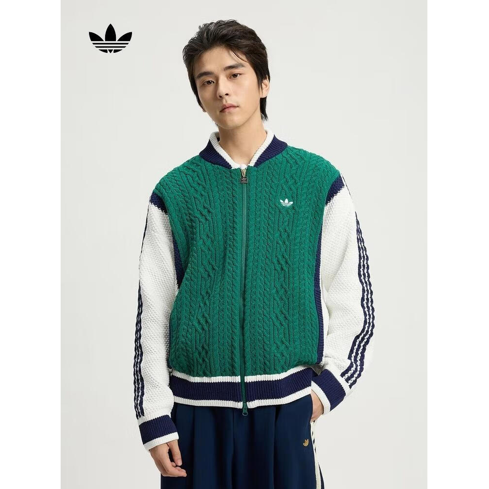 【滔搏联动】adidas阿迪达斯男女复古棒球风撞色宽松运动外套KS5962