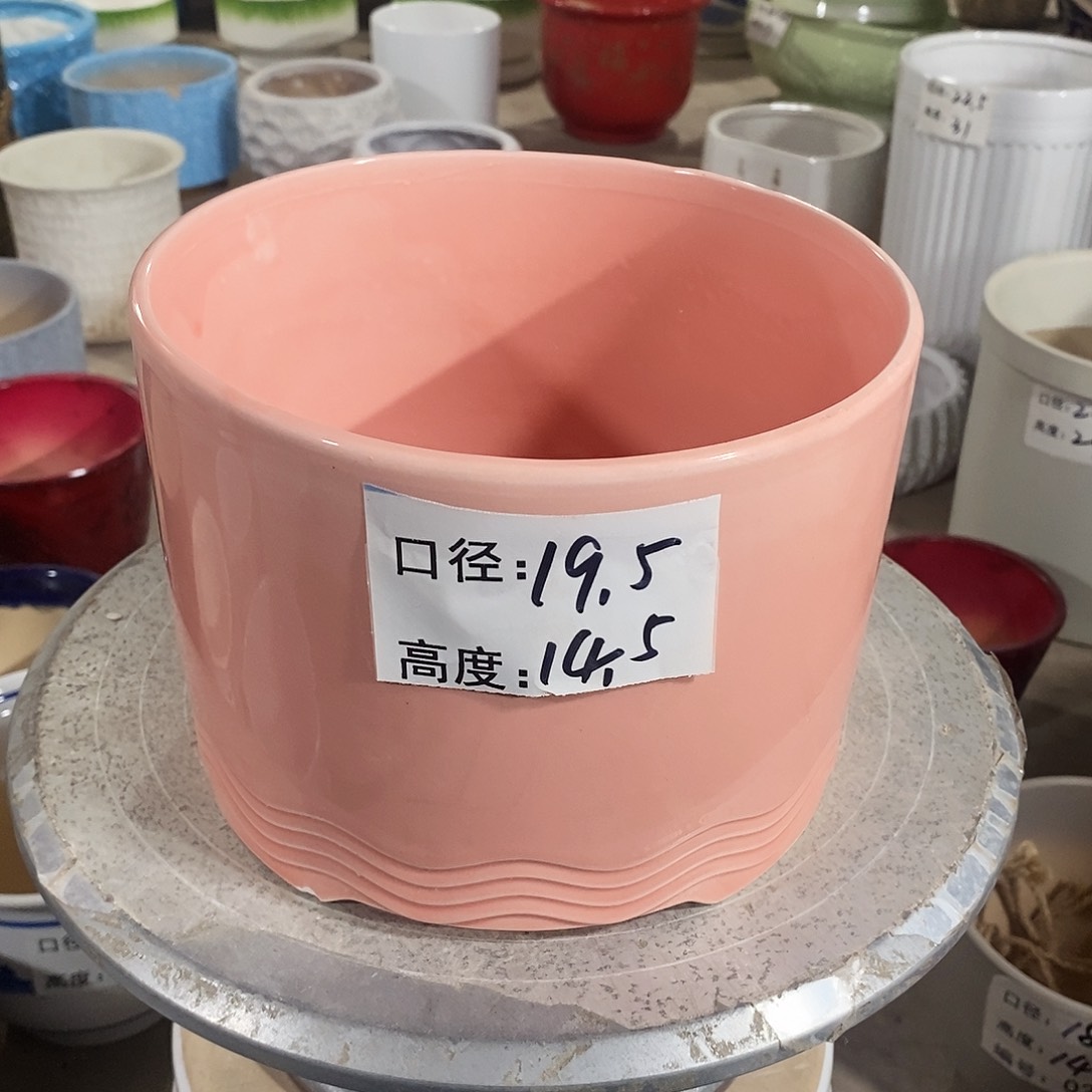 【闪购商品】陶瓷微瑕花盆-034-1个粉色