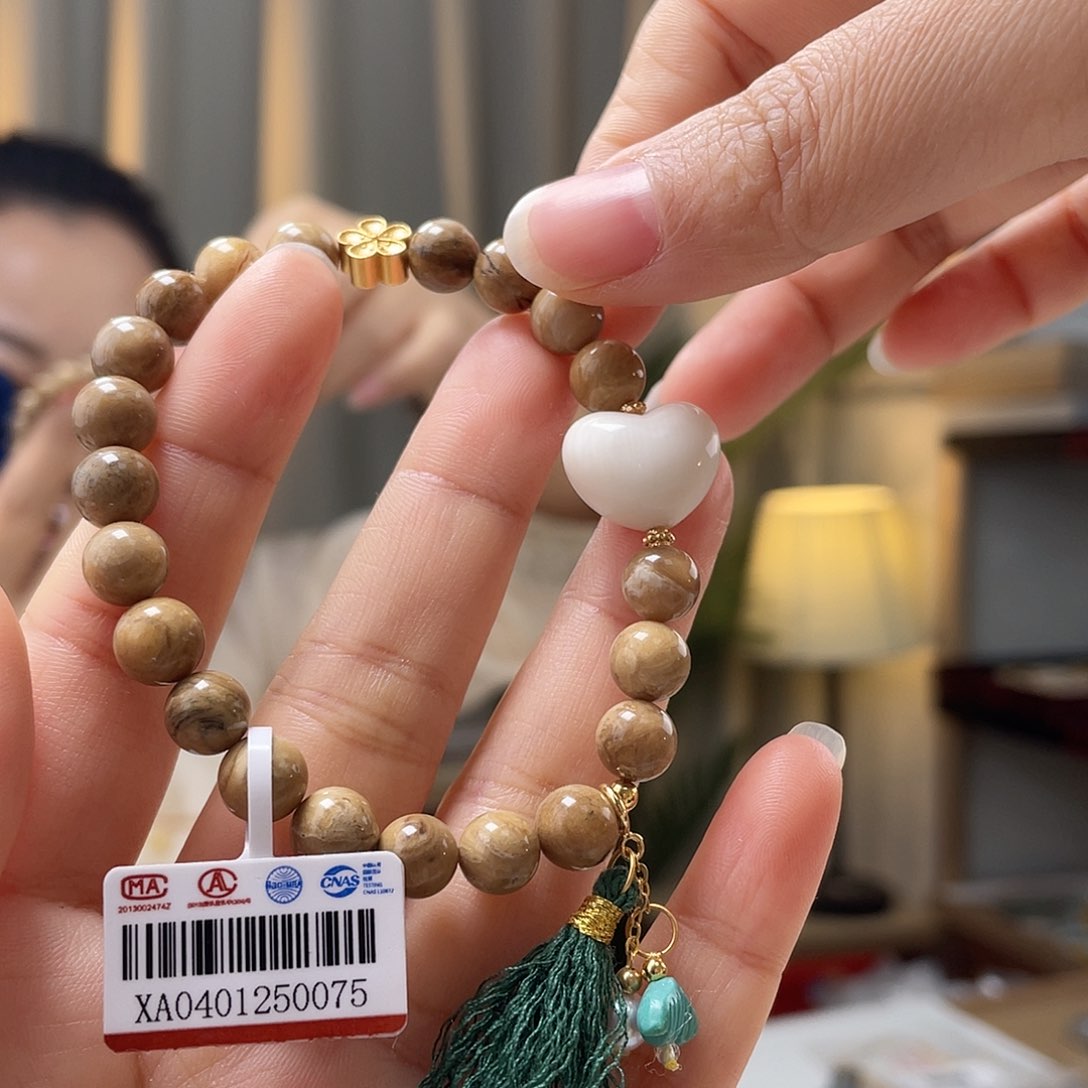 琥珀裸石未镶嵌蜜蜡手串