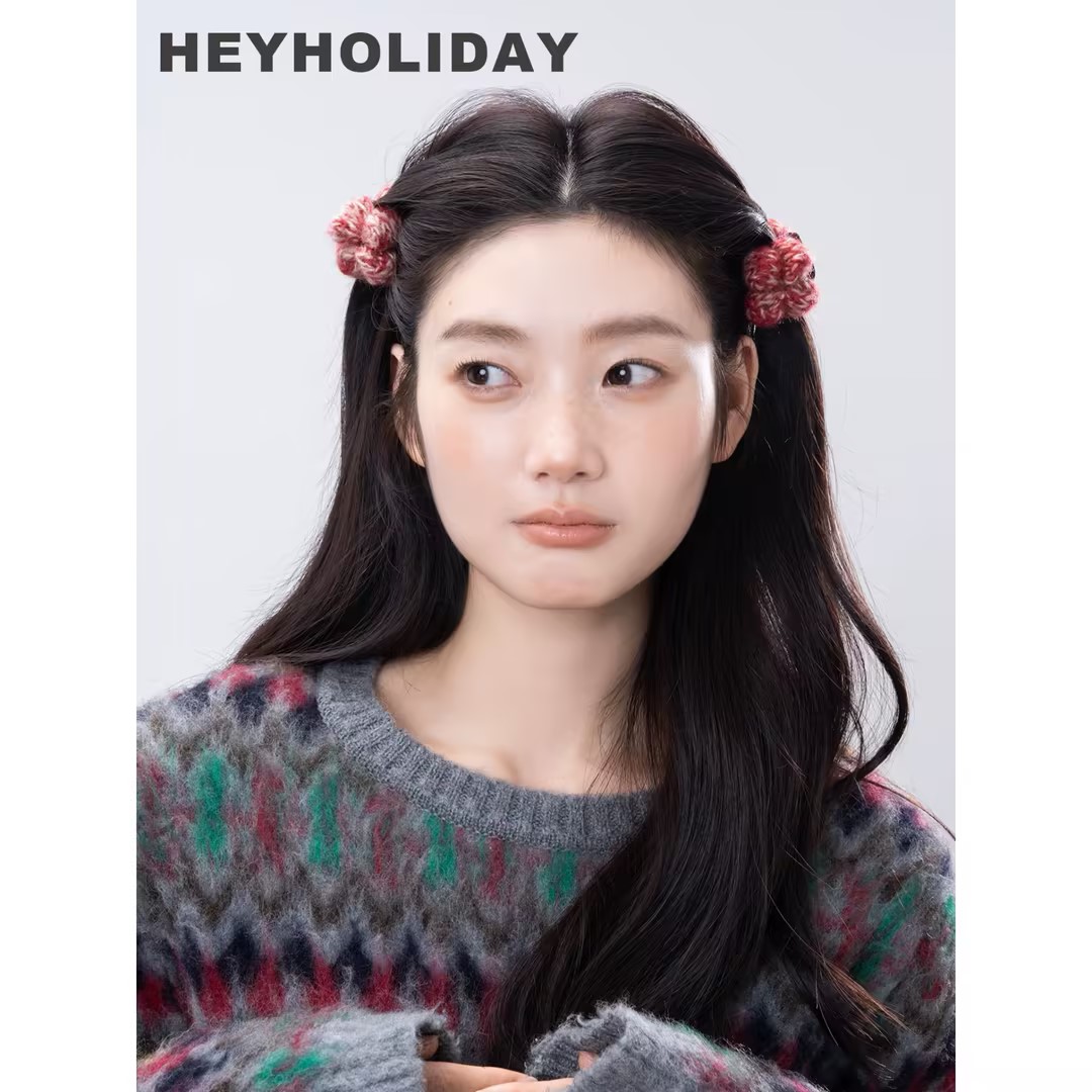 毛线针织蝴蝶结小抓夹气质百搭少女发饰网红秋冬2025新款刘海夹