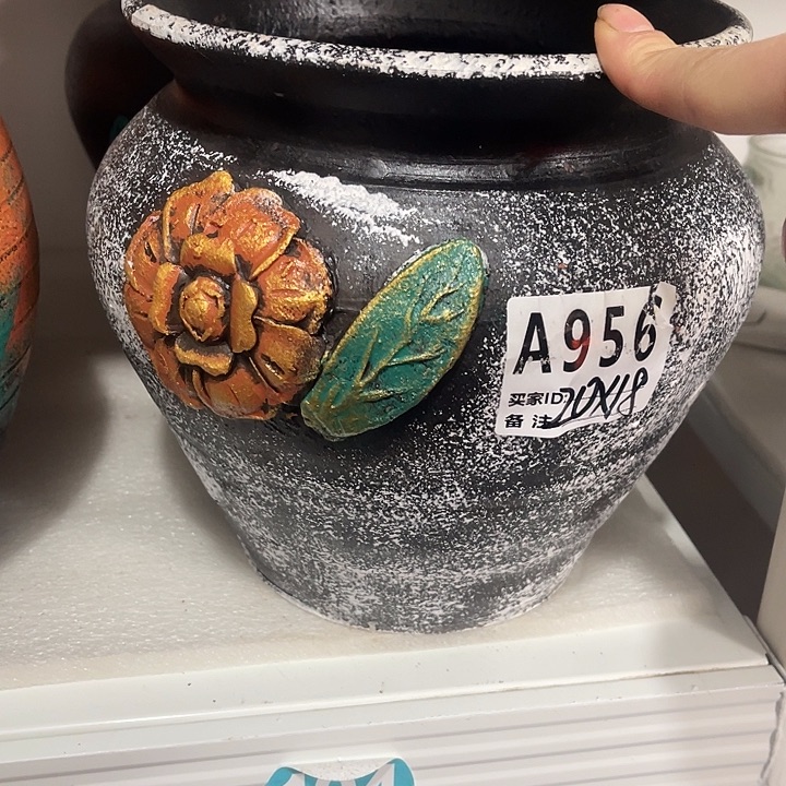 红陶手工制作工艺花盆