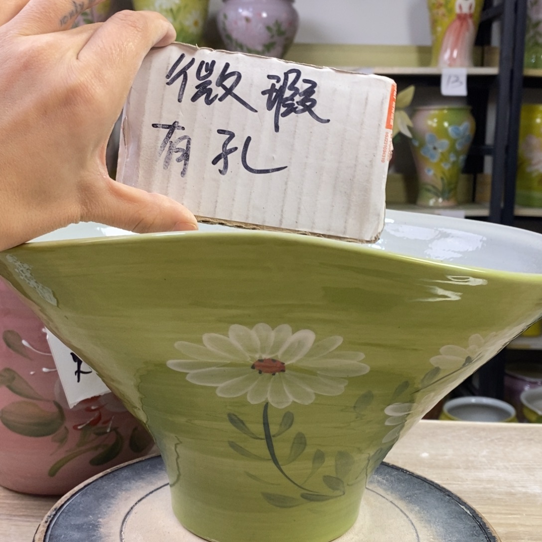 景德镇手工手绘陶瓷花盆