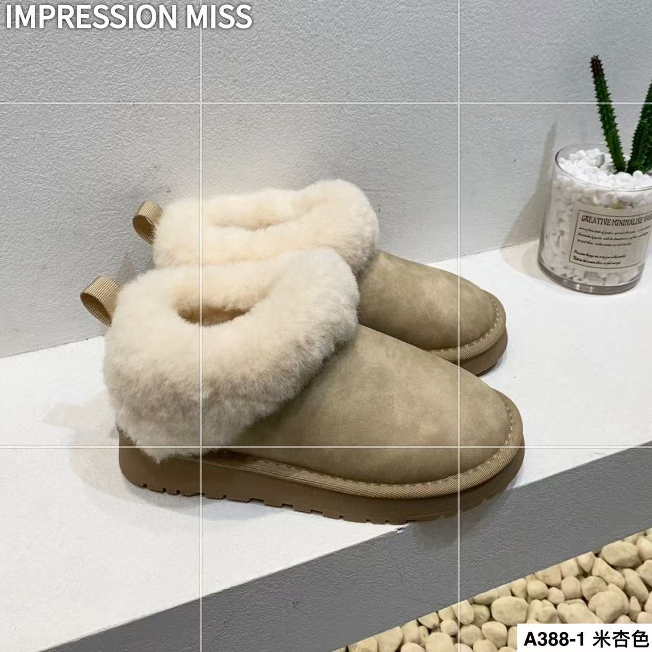 君君家【雪地靴】时尚百搭毛毛雪地靴 （3.5cm）A388-1