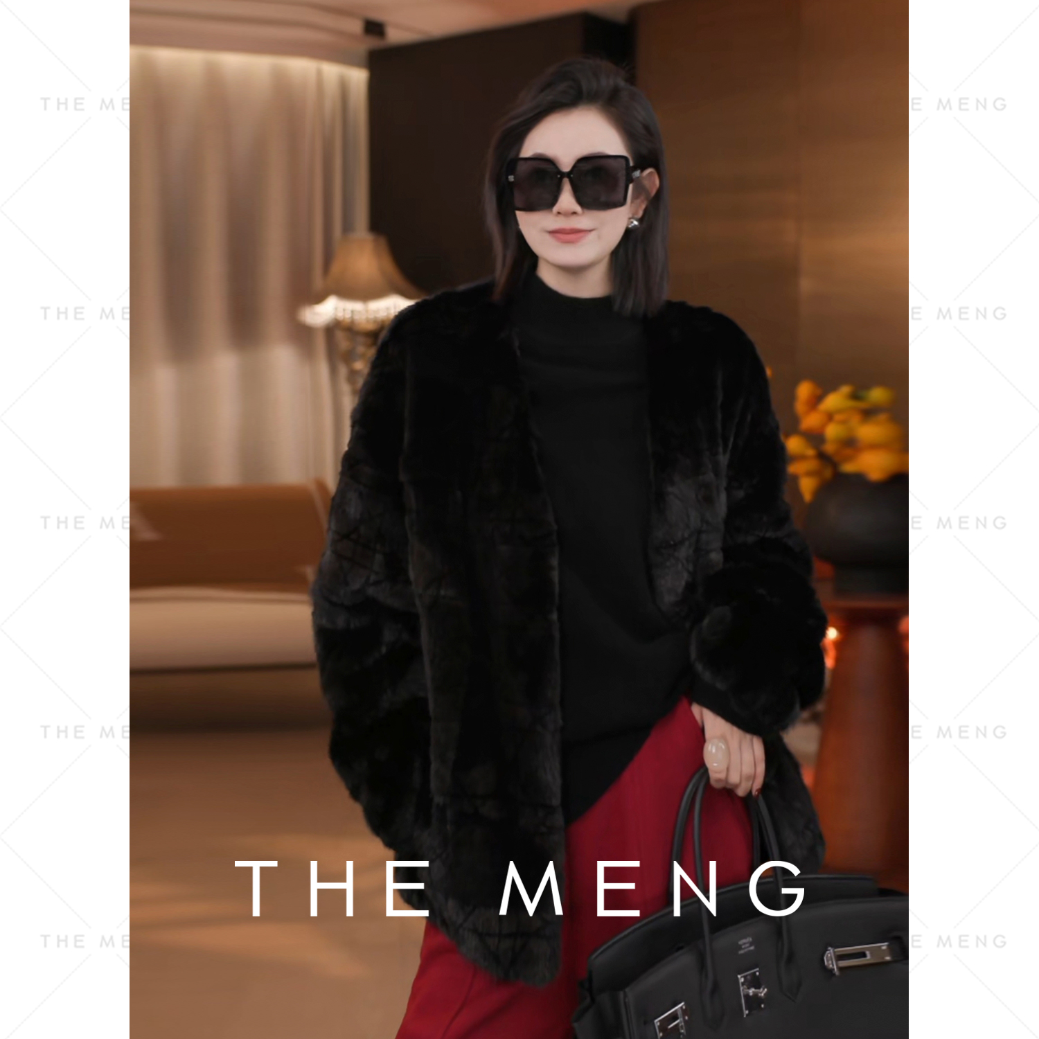 THE MENG【晚会】丹麦皇冠级水貂毛皮一体皮草#M254A1902 LZ