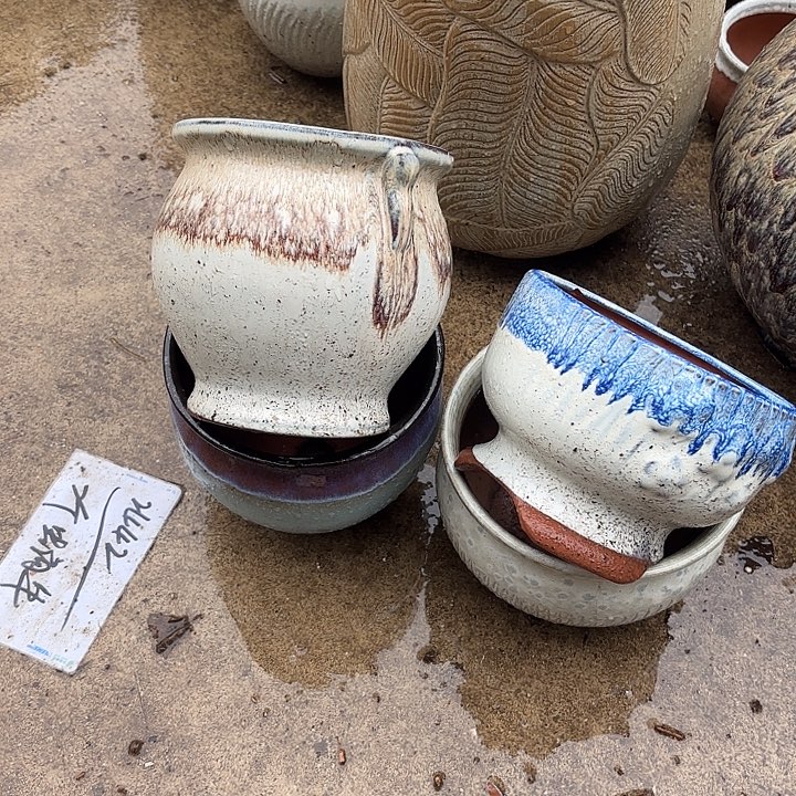 红陶四个孤品微瑕