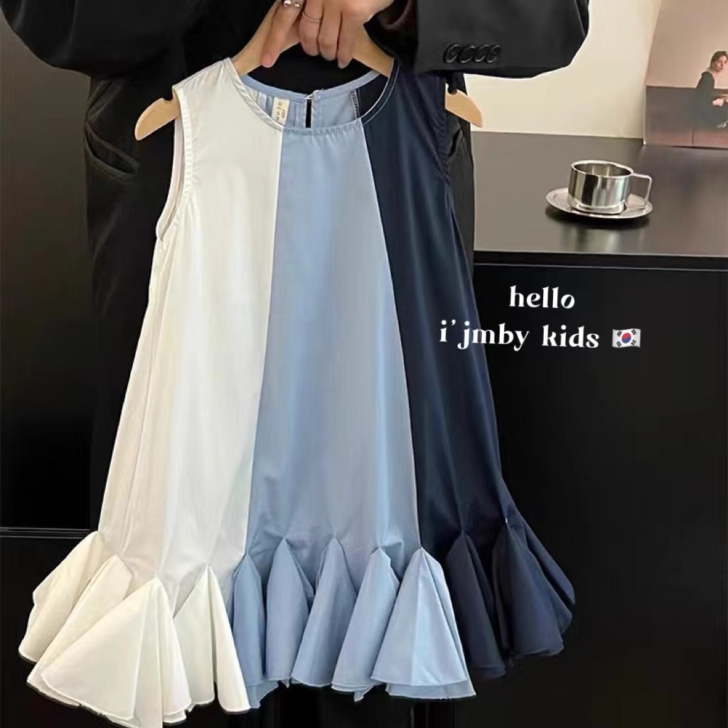 90-150拼色背心裙998283