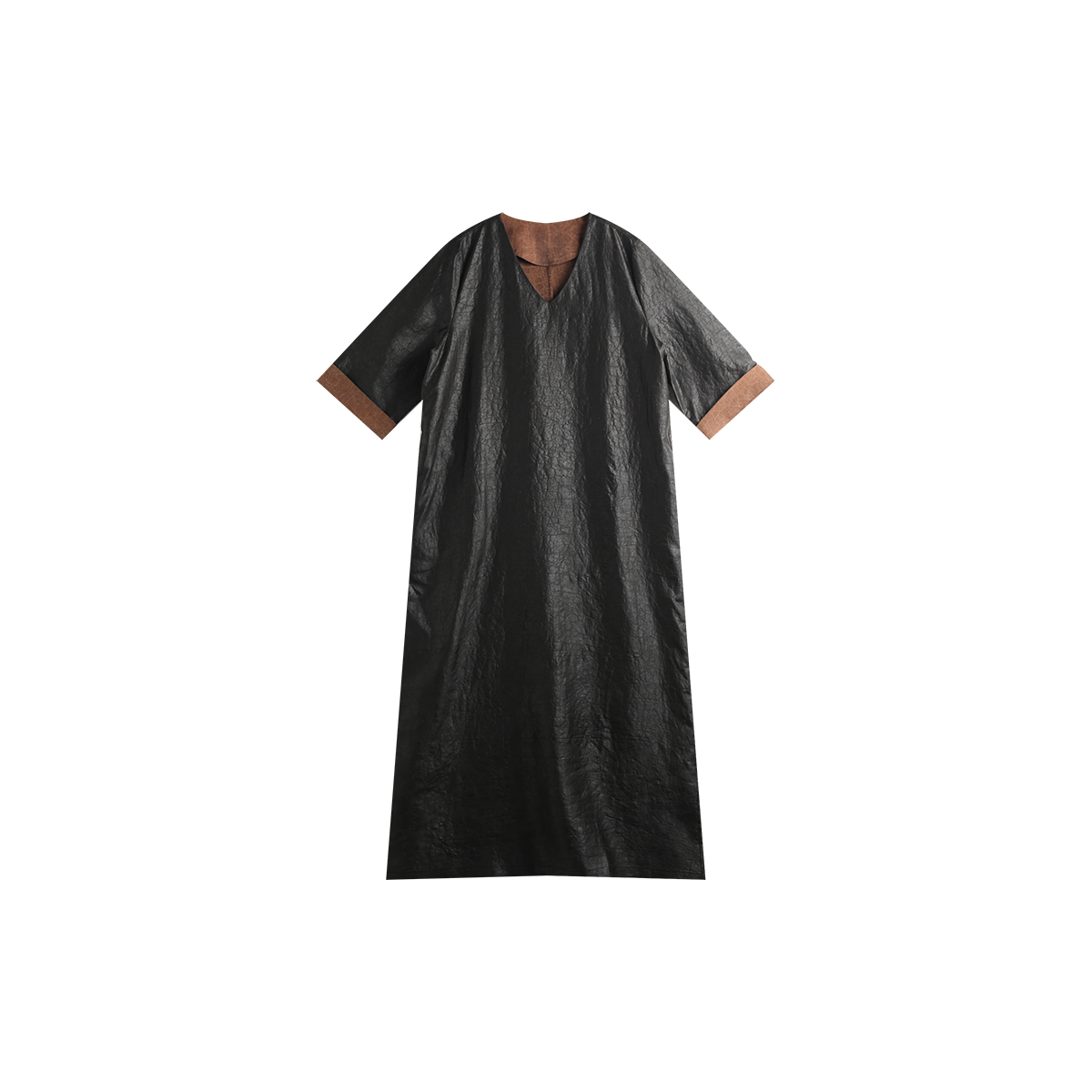 【双旦福利】溪砚 新款满分桑蚕丝龟裂纹气质百搭轻奢连衣裙 3066