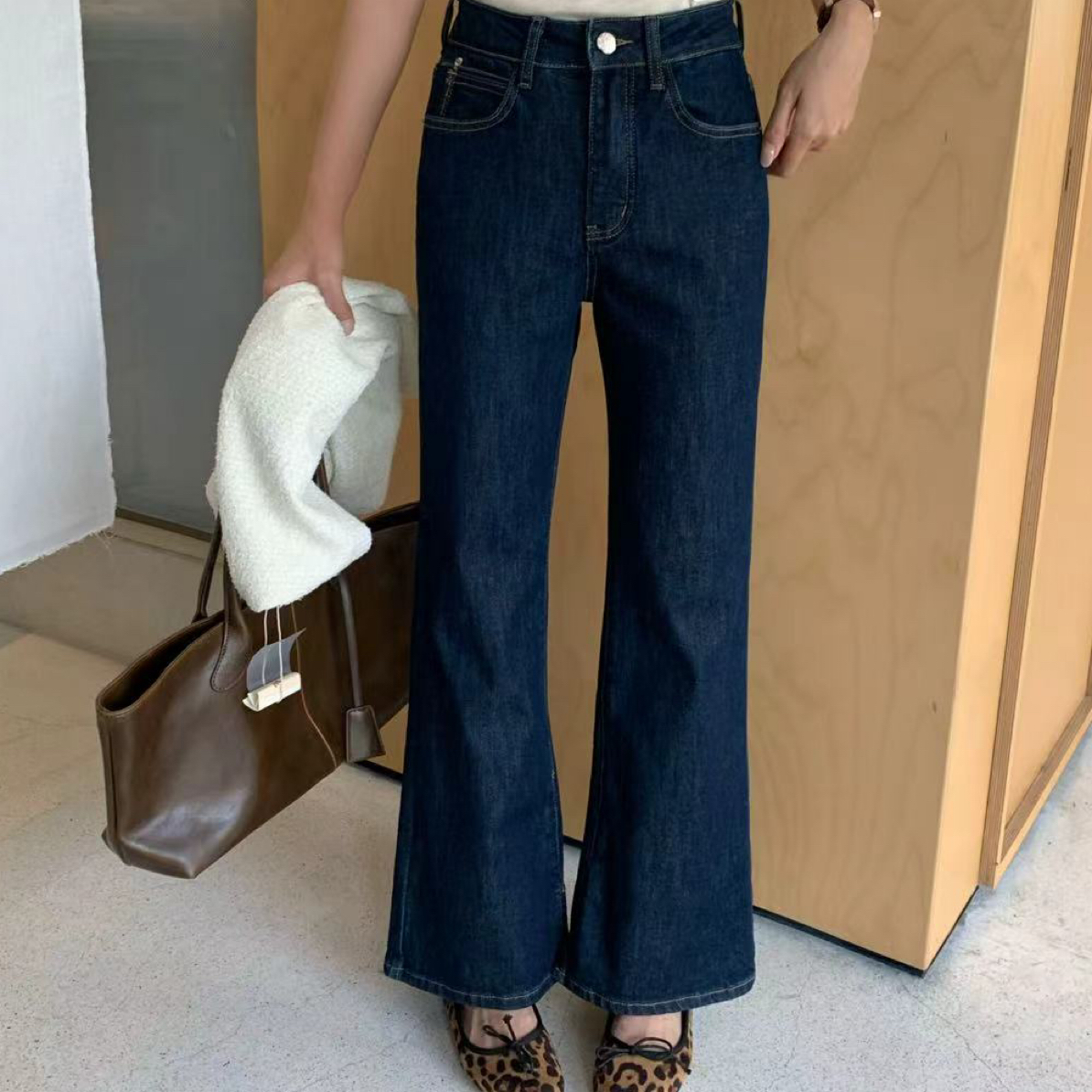 乐缘no退换 211高品质百搭微喇叭裤