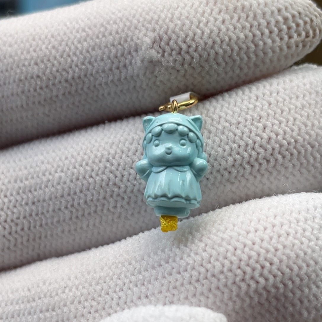 绿松石未镶嵌挂件