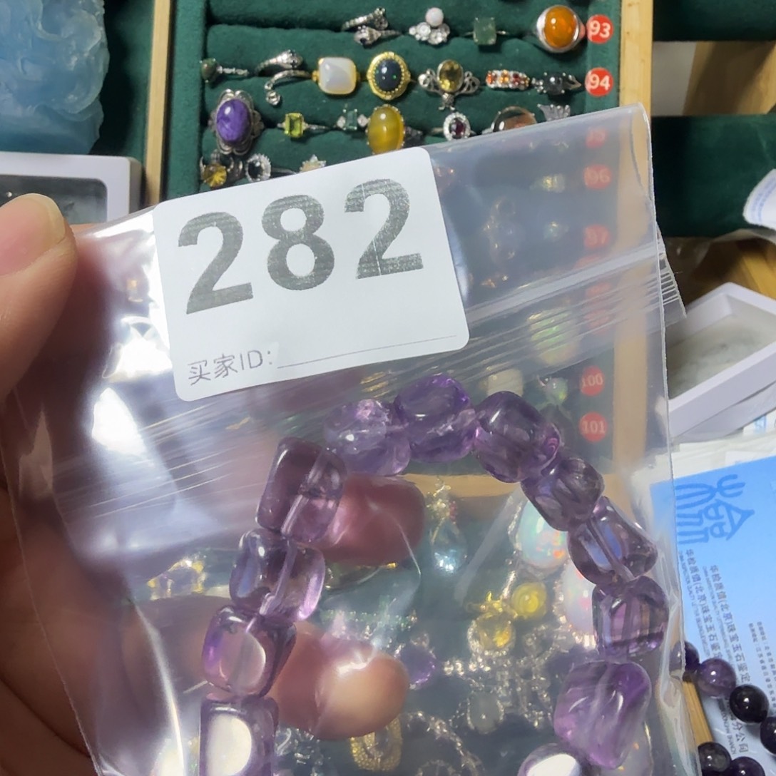 A***A手链紫晶未镶嵌紫水晶手链紫水晶