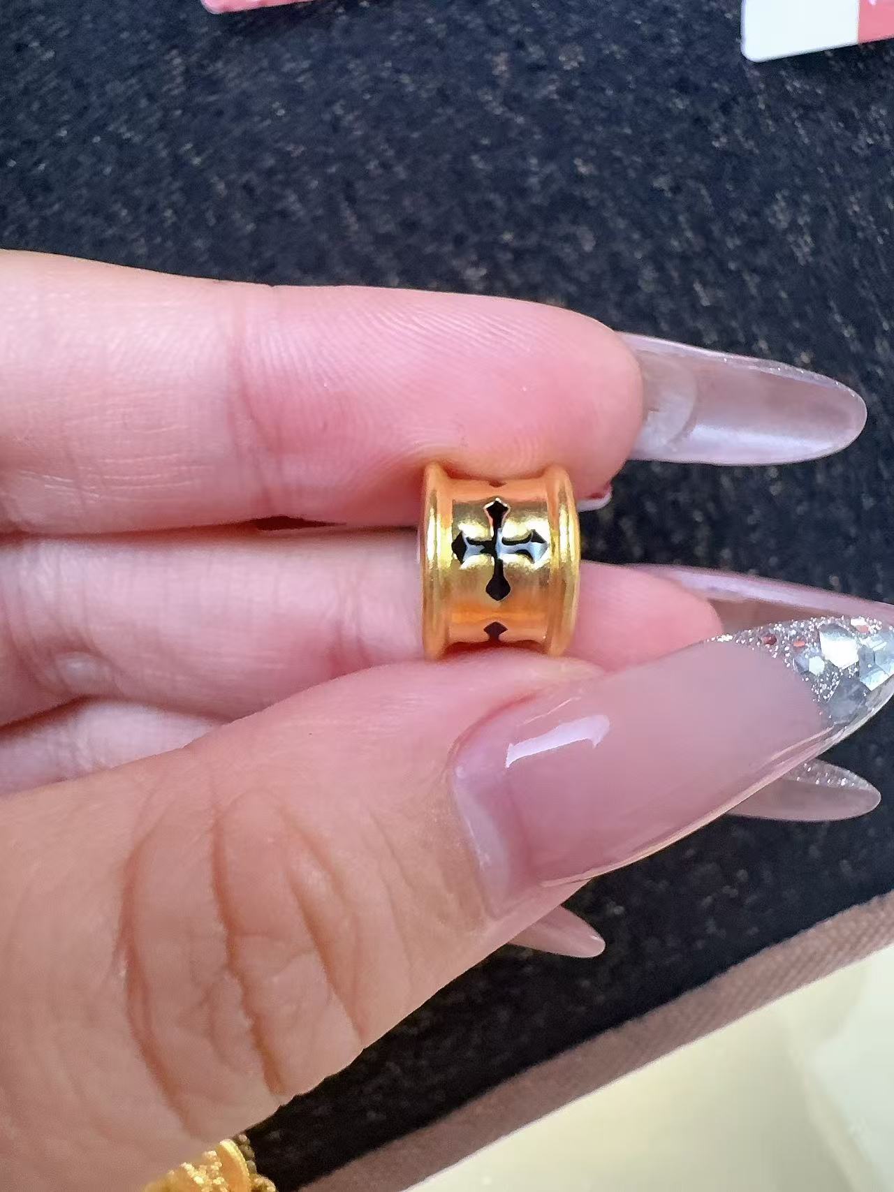 【足金999】黑金十字 5D（编码25120518 25150469）