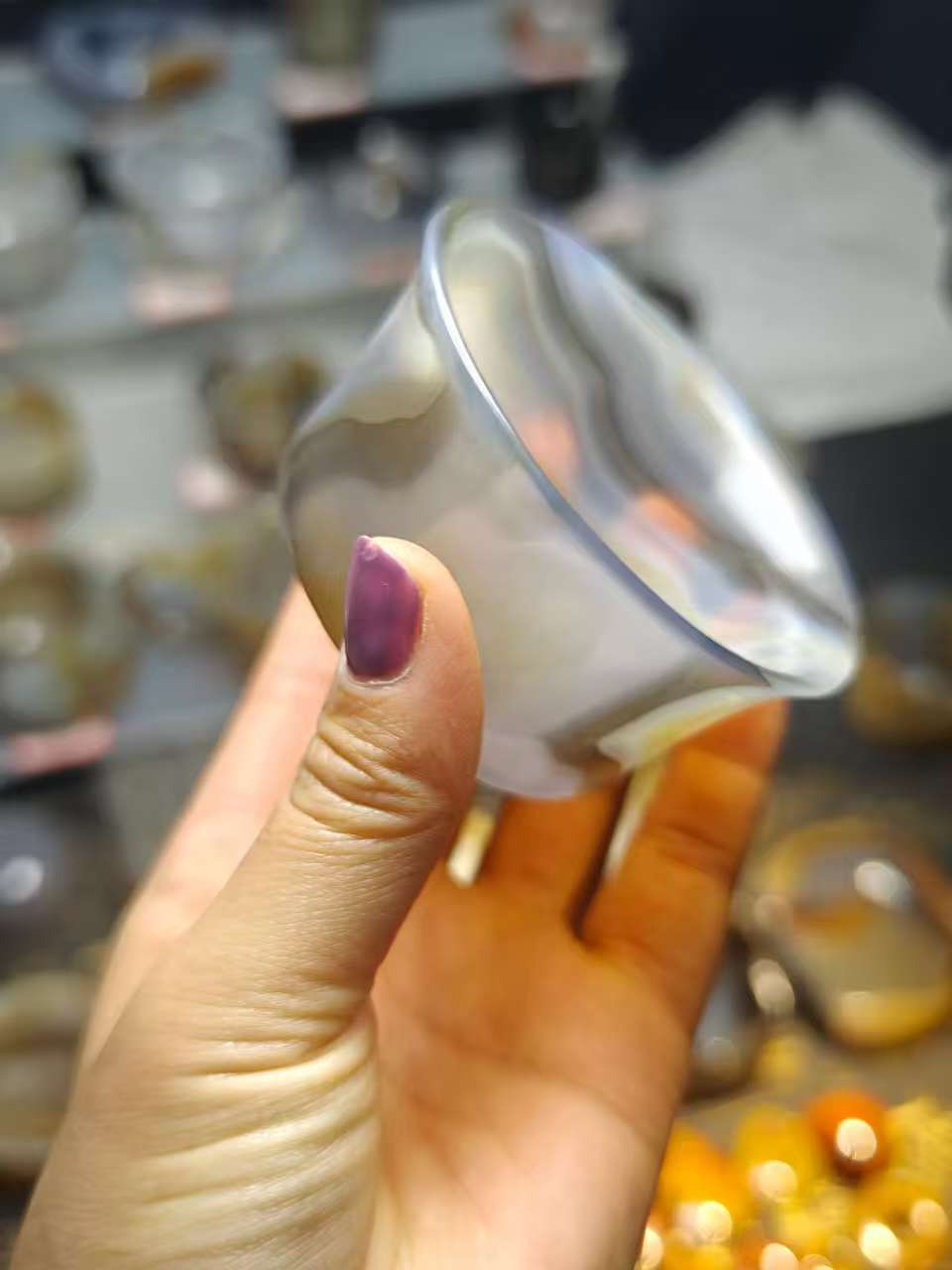 创意水墨纹喝茶杯高档加厚家用办公主人杯