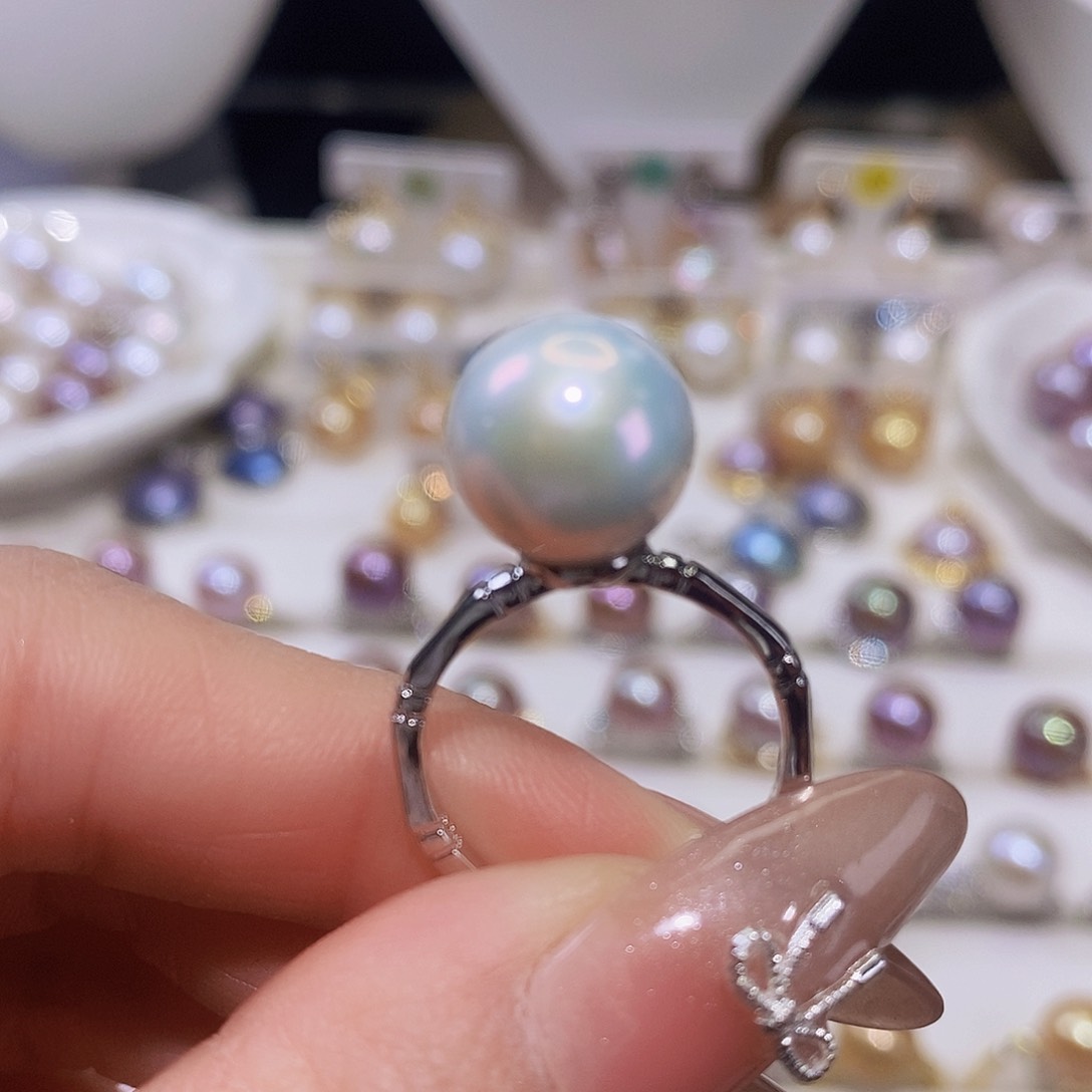 淡水珍珠戒指合金