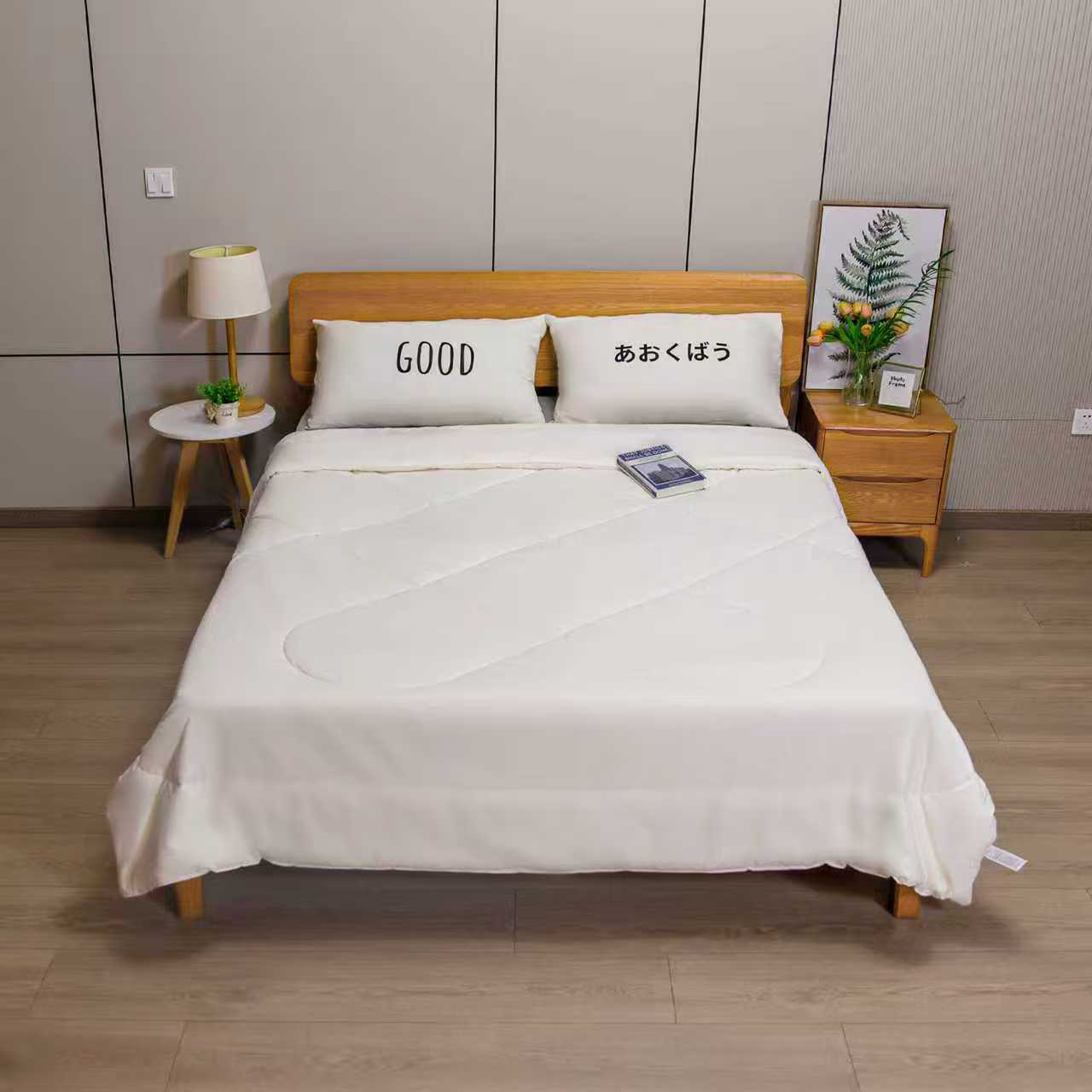 纯棉棉花绗缝可机洗被子内胆
