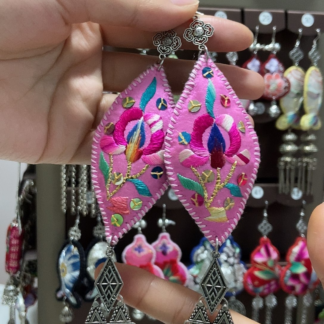 织绣耳环耳环耳环