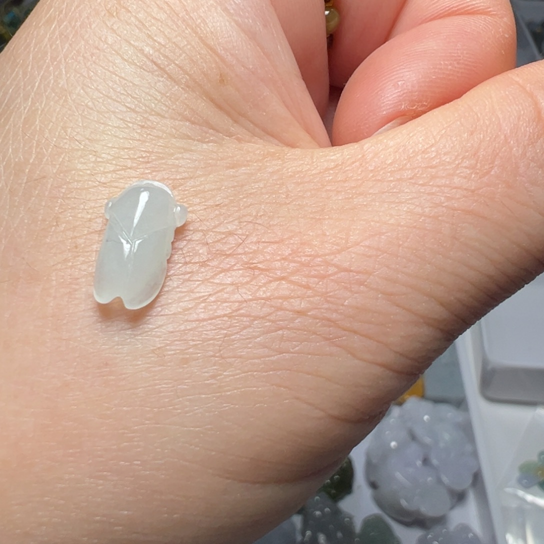 翡翠未镶嵌颈饰小知了一个38块