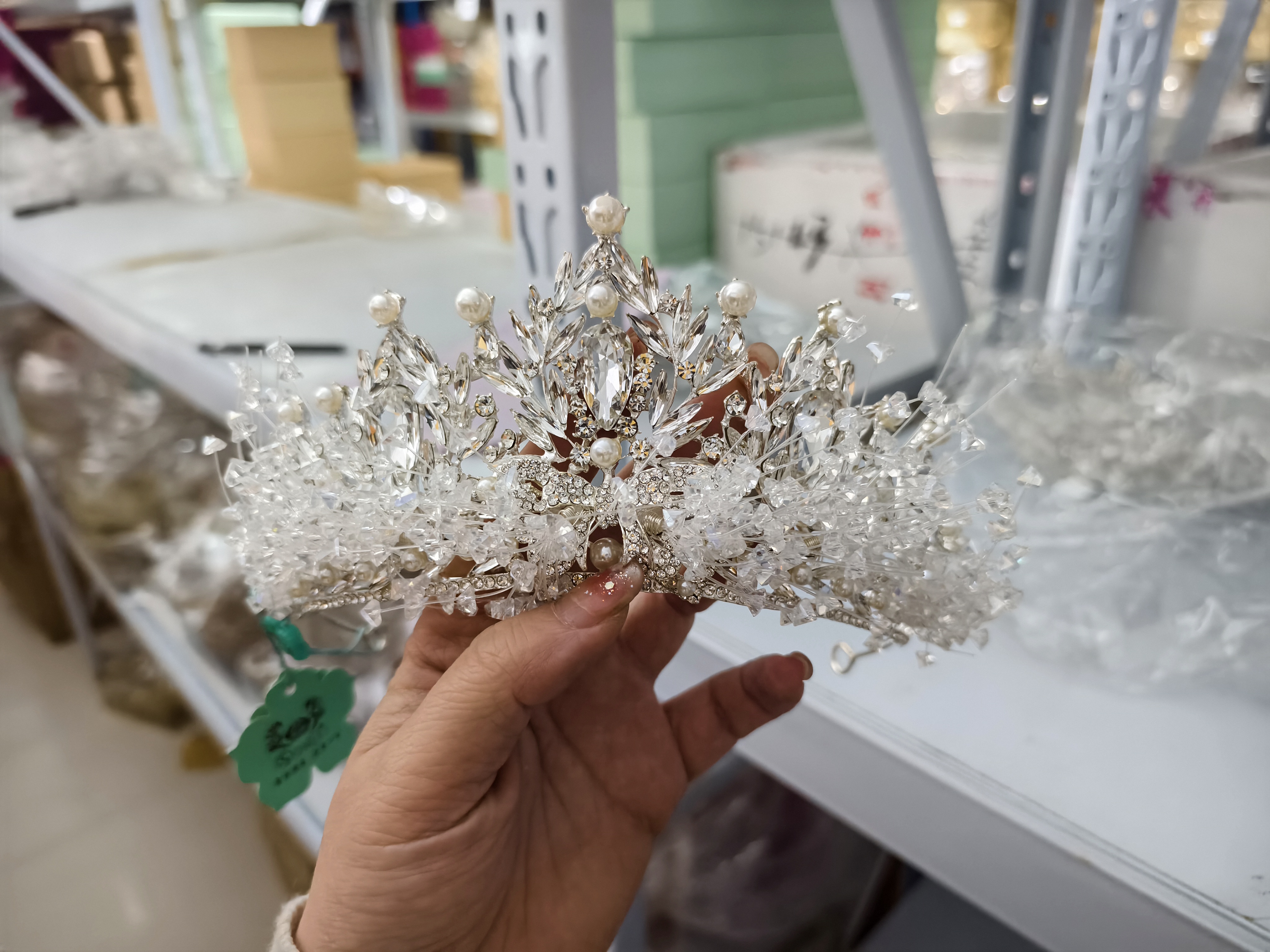 7972手工喜看优选新娘气质皇冠饰结婚纱公主奢华大气新款简约水晶