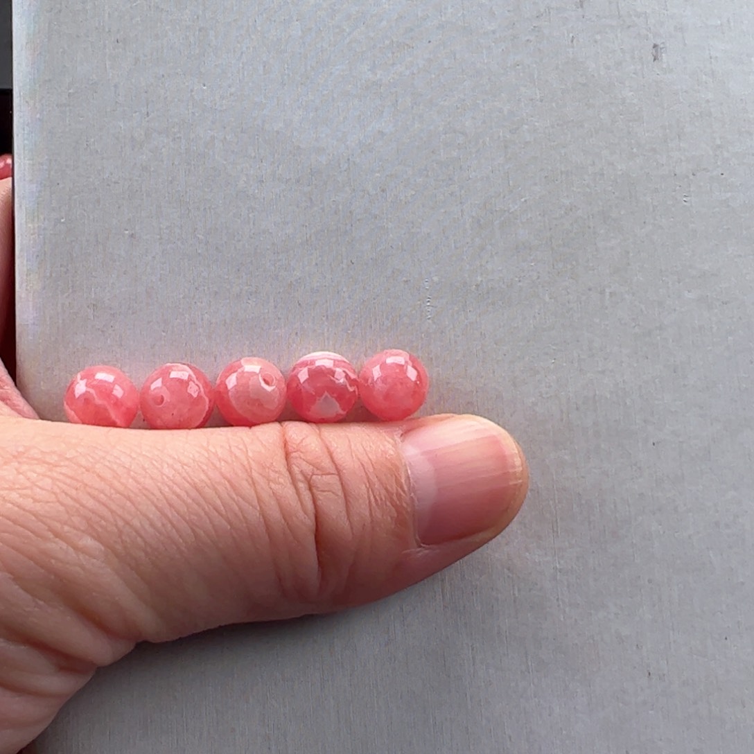 菱锰矿（红纹石）未镶嵌单珠m**o