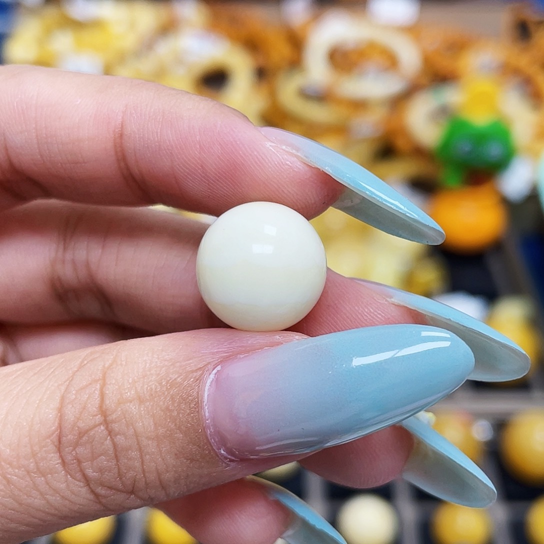 未镶嵌琥珀珠宝奇石L****L12.8mm圆珠高品