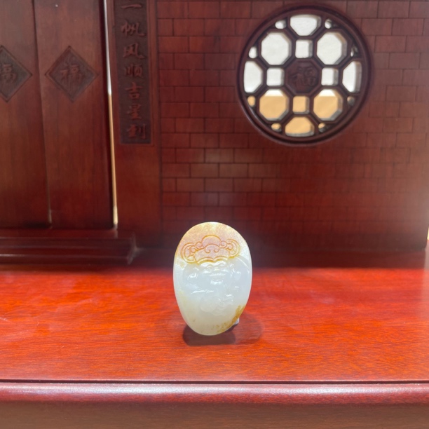 【杨通·沁金迎财神】和田玉财神挂坠