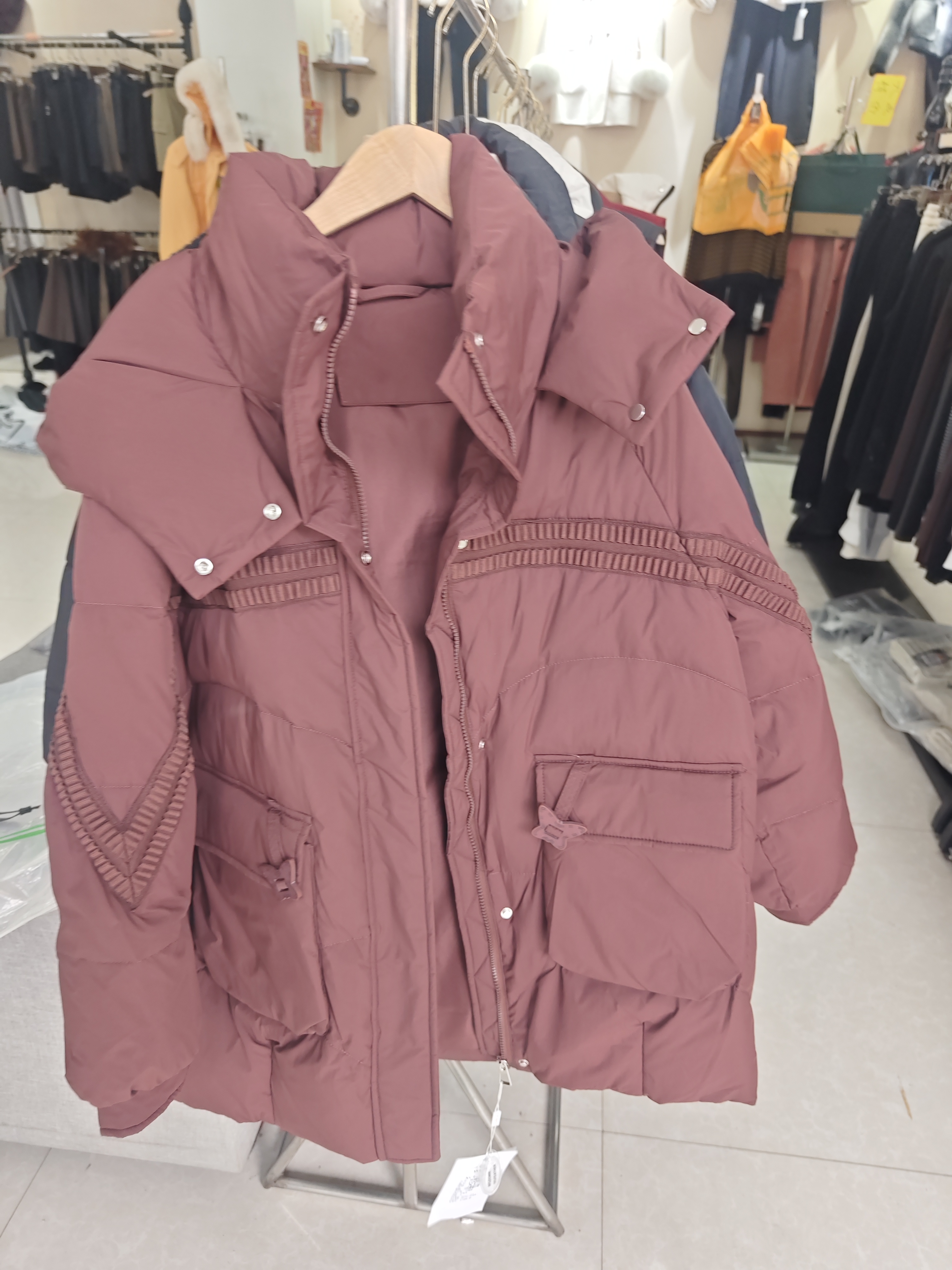 一手长羽绒服女士连帽