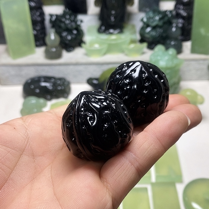 岫玉手把件未镶嵌