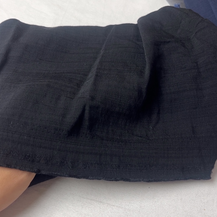 天丝（莱赛尔纤维）黑色麻棉2米。